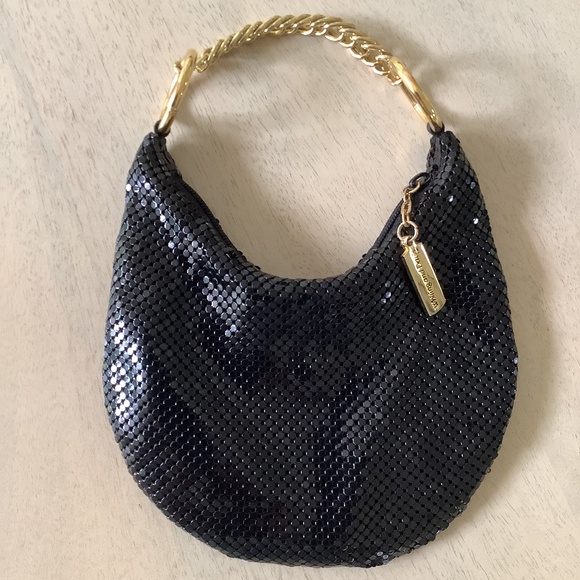 Whiting & Davis Black Mesh Mini Purse - Picture 1 of 6